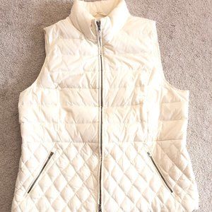 Talbots White Puffer Vest